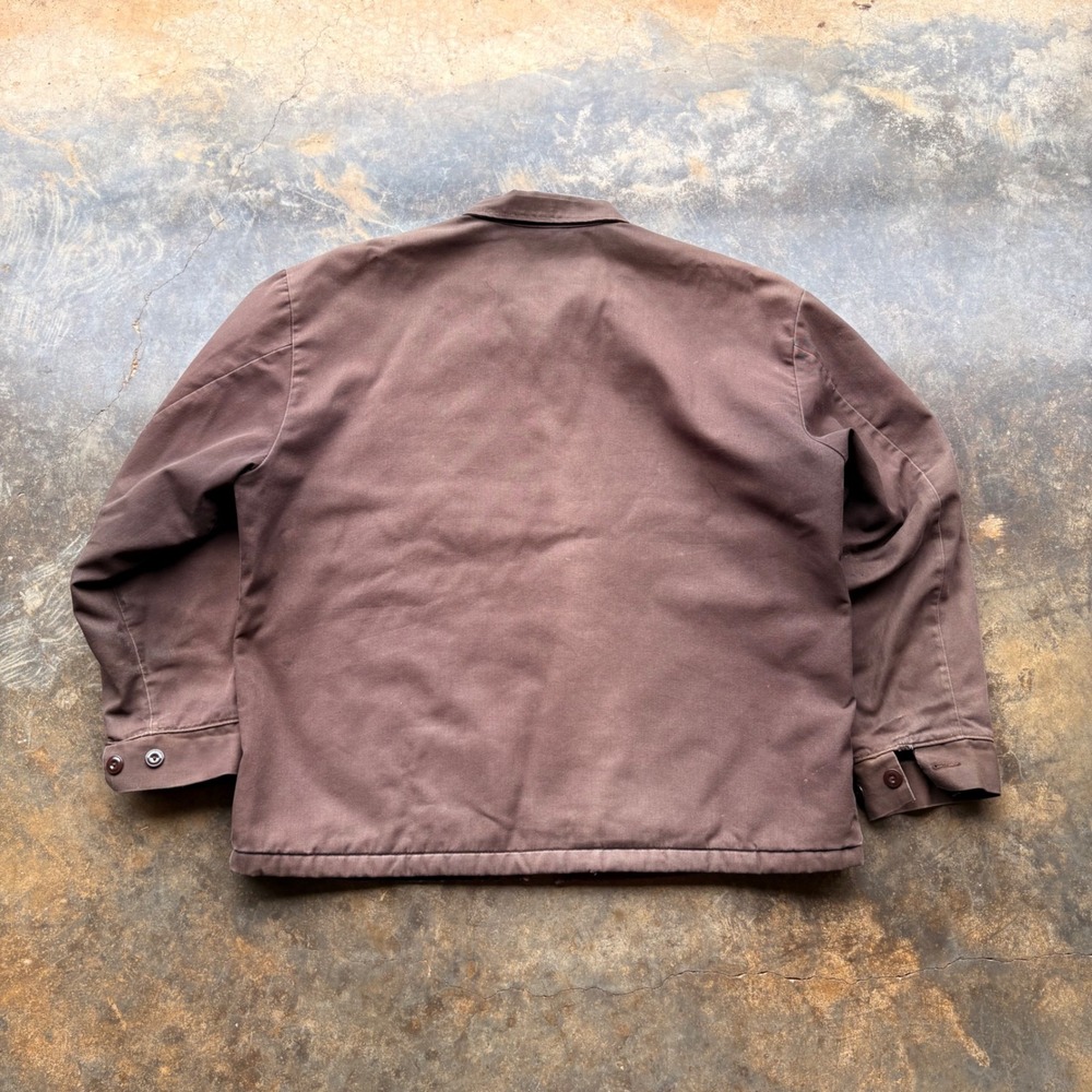 Red Kap Work Jacket Mens XL Brown Quilted Lined Full Zip Utility JT50BN8 Vintage - Picture 6 of 6